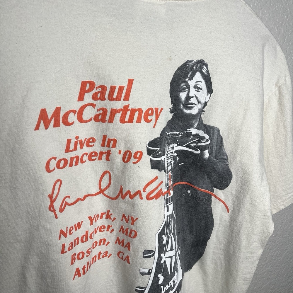 Vintage Paul McCartney Beatles Concert Shirt 09' 2009 Double Sided Large NYC - Picture 6 of 7